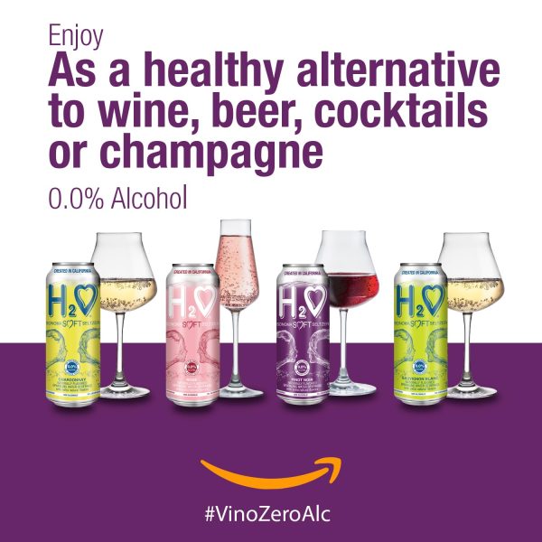 H2o (Velvety & Smooth) C1– California White Non Alcoholic Wine Infused Refreshment, 0.0%, Jam-packed with flavor plus Hydrating Minerals (Chardonnay) - Image 4